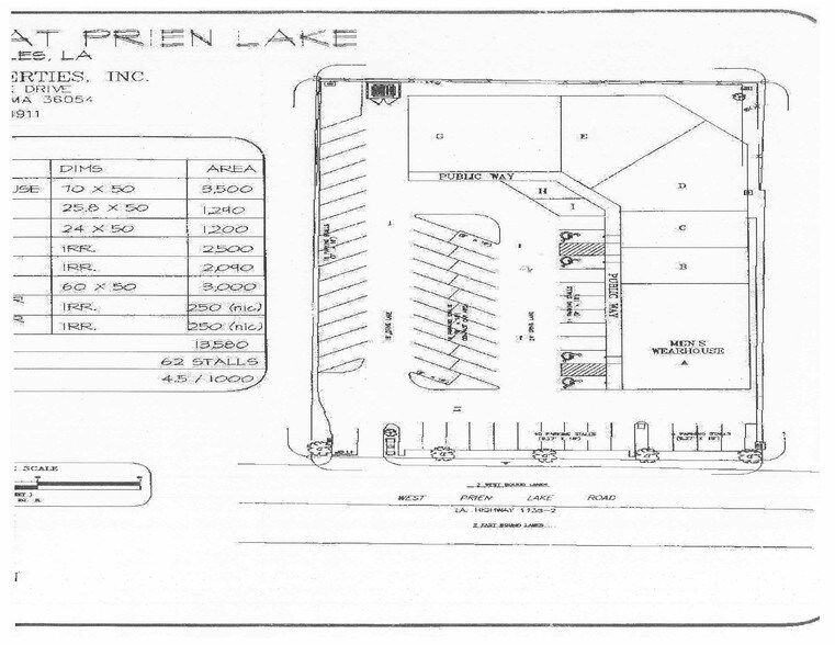 630 W Prien Lake Rd, Lake Charles, LA à vendre - Plan d’étage – Image 2 sur 3
