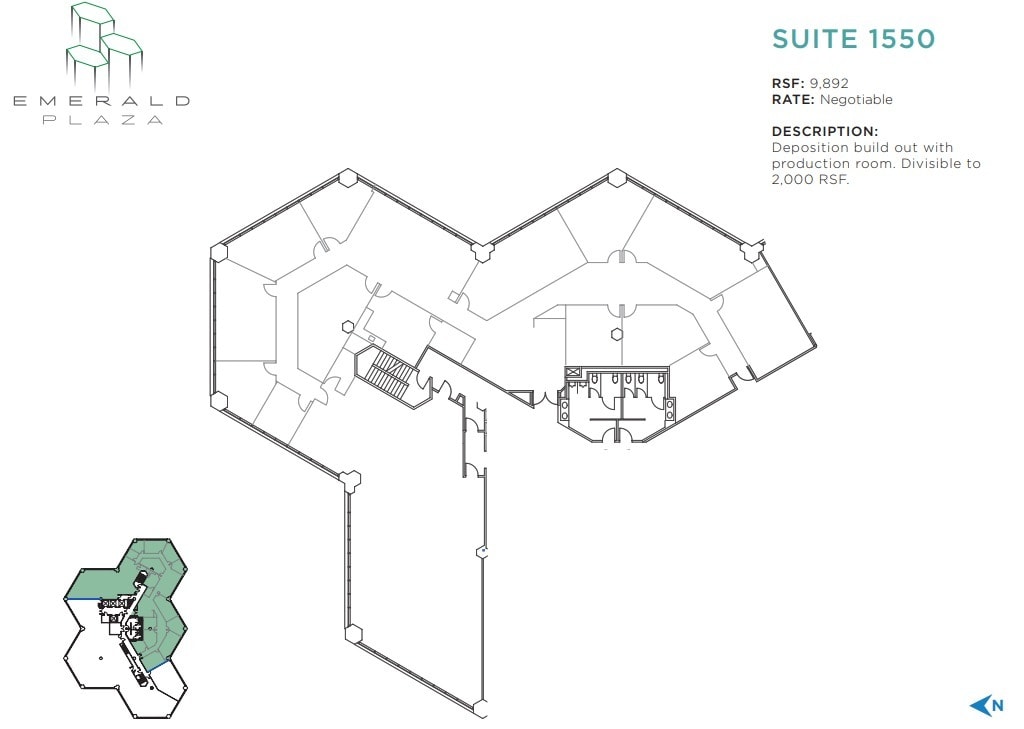 402 W Broadway, San Diego, CA à louer Plan d’étage– Image 1 sur 1