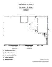 504 Center Rd, Fort Myers, FL à louer Plan d’étage– Image 1 sur 6