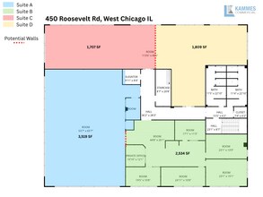 450-480 E Roosevelt Rd, West Chicago, IL à louer Plan de site– Image 1 sur 11