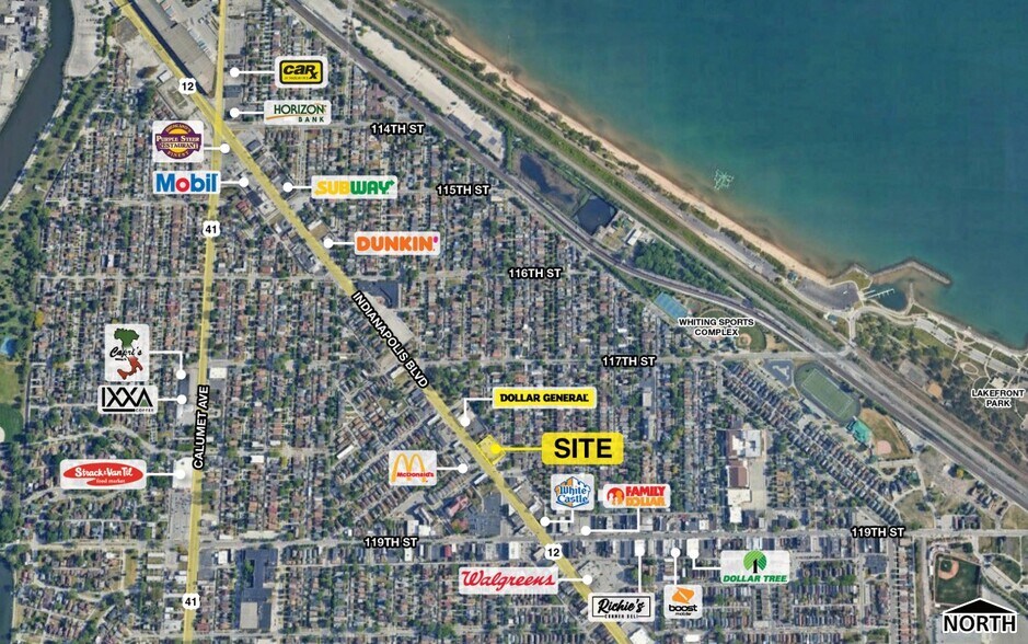 1817 Indianapolis Blvd, Whiting, IN à louer - Aérien – Image 2 sur 2