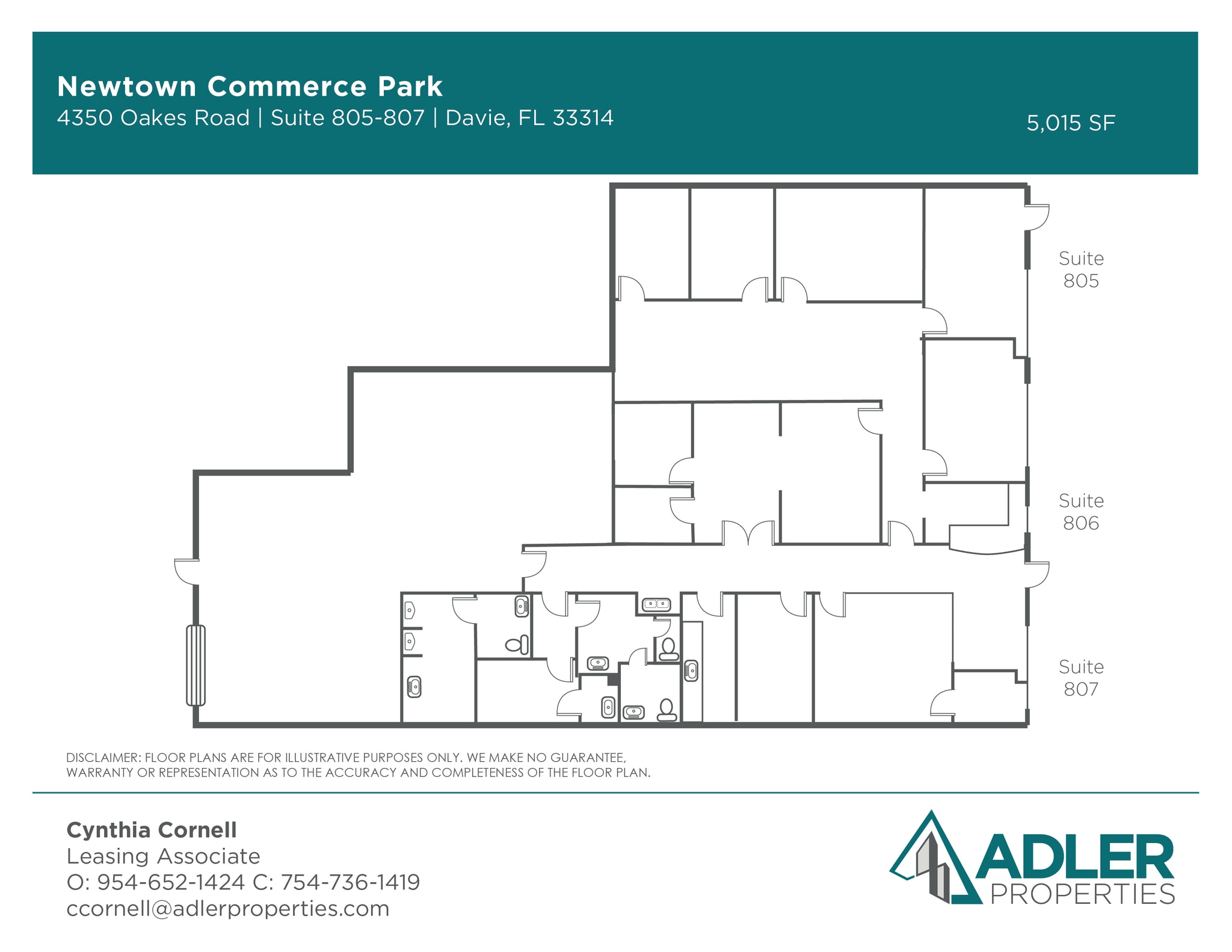 4350-4380 Oakes Rd, Davie, FL à louer Plan d’étage– Image 1 sur 10