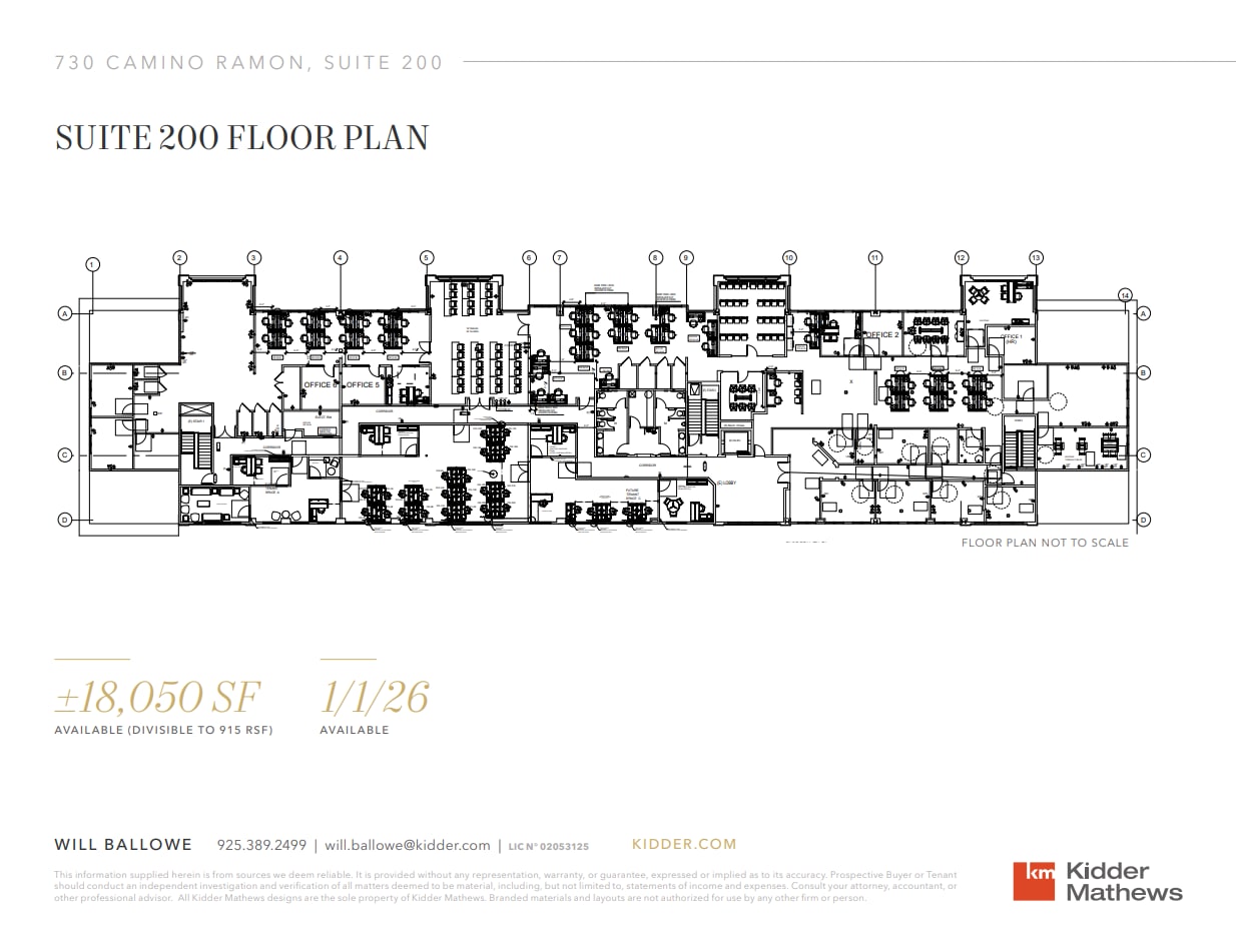 730 Camino Ramon, Danville, CA à louer Plan d’étage– Image 1 sur 2