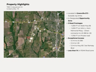 Plus de détails pour TBD Industrial Dr, Greenville, TX - Terrain à vendre