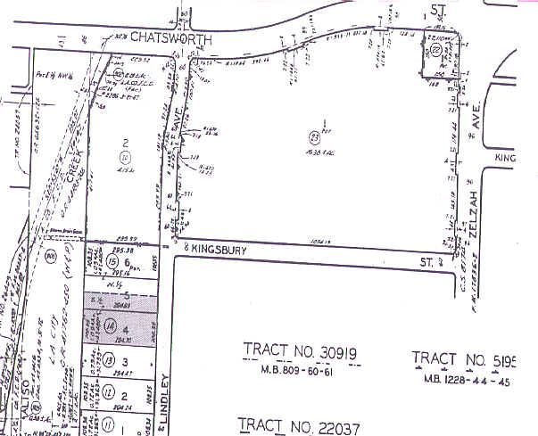 10535 Lindley Ave, Northridge, CA à louer - Plan cadastral – Image 2 sur 3