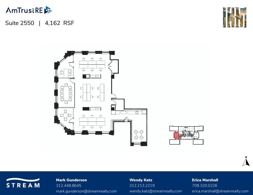 135 S LaSalle St, Chicago, IL à louer Plan d’étage– Image 1 sur 15