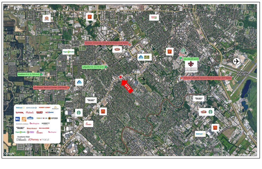 3300 Johnston St, Lafayette, LA à louer - Aérien – Image 2 sur 3