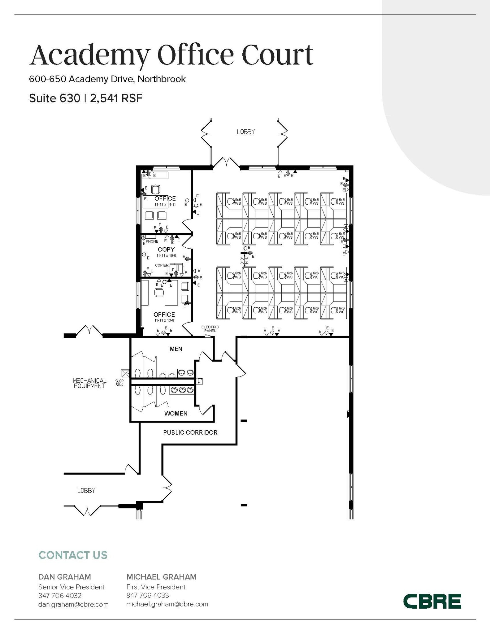 600-650 Academy Dr, Northbrook, IL à louer Plan d’étage– Image 1 sur 2