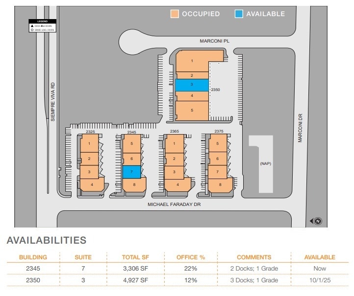 2375 Michael Faraday Dr, San Diego, CA à louer Plan de site– Image 1 sur 2