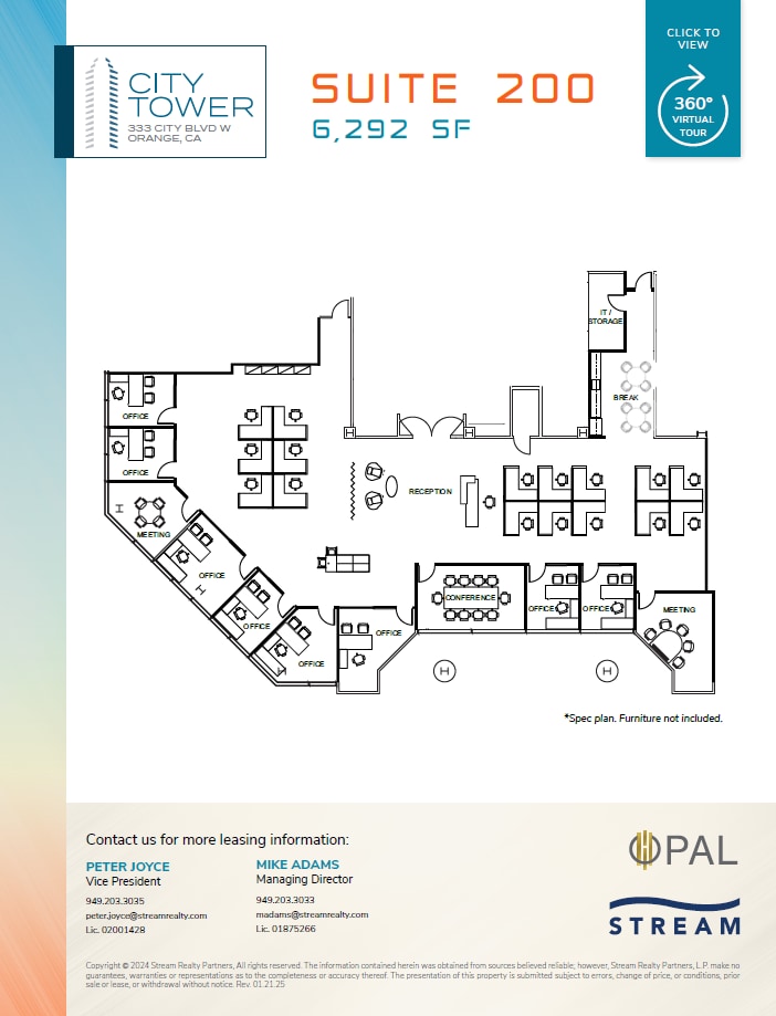 333 City Blvd W, Orange, CA à louer Plan d’étage– Image 1 sur 1