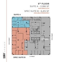 1155 F St NW, Washington, DC à louer Plan d’étage– Image 1 sur 1