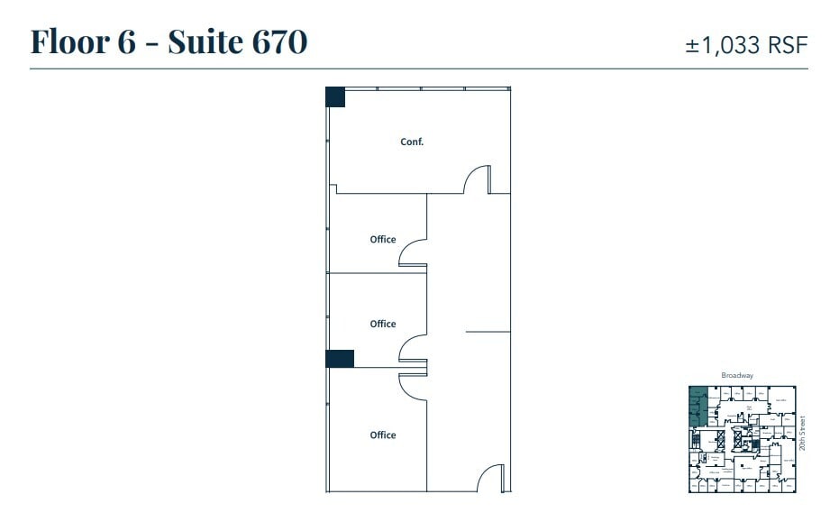 1970 Broadway, Oakland, CA à louer Plan d’étage– Image 1 sur 1