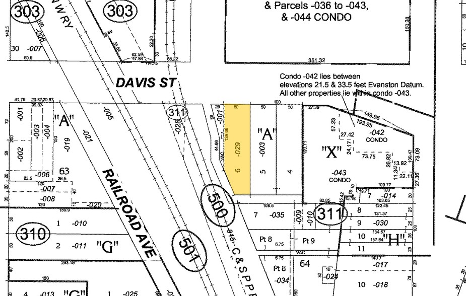 830 Davis St, Evanston, IL à louer - Plan cadastral – Image 2 sur 5