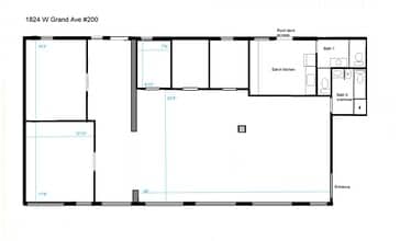 1820-1830 W Grand Ave, Chicago, IL à louer Plan d’étage– Image 2 sur 5
