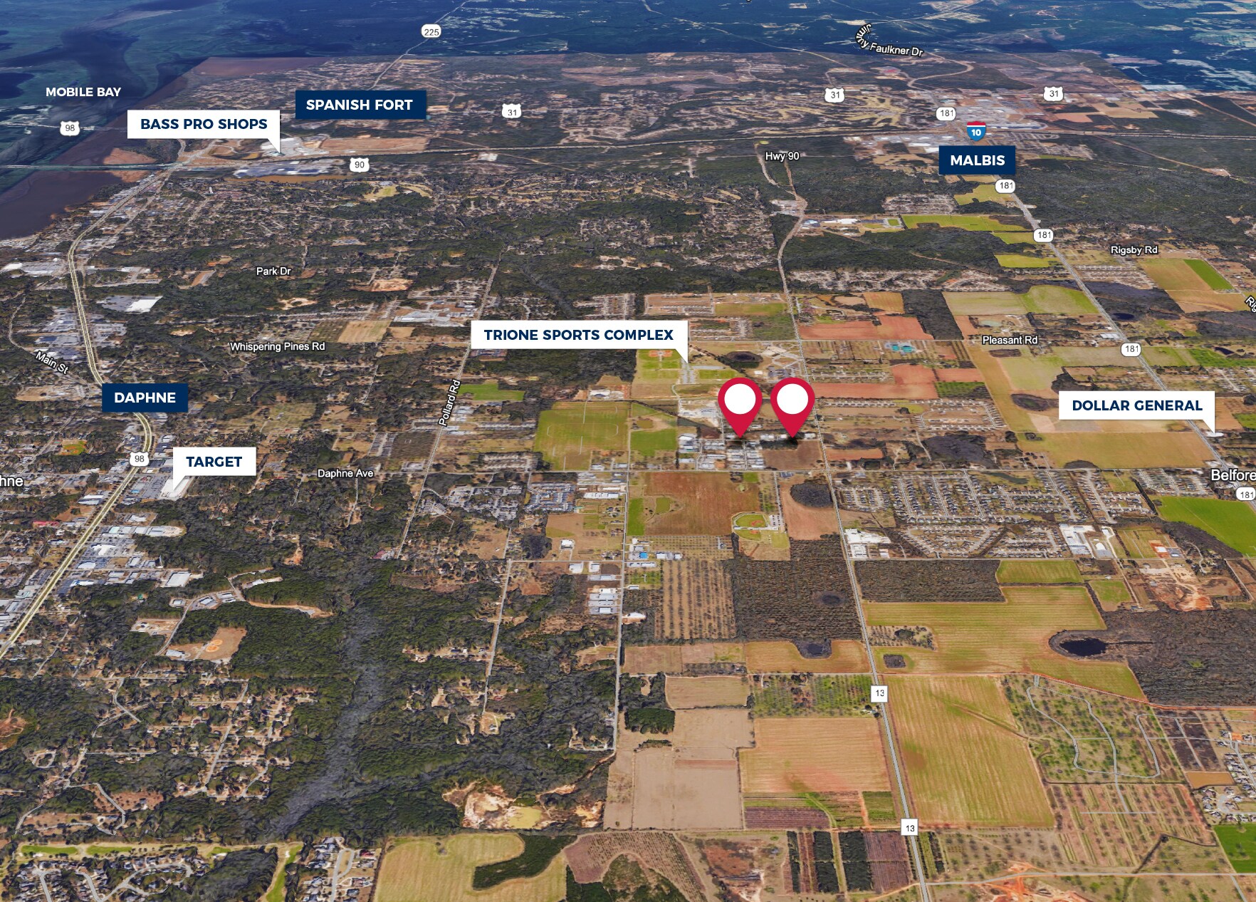 1851 Rand Ave, Daphne, AL à vendre Aérien– Image 1 sur 3