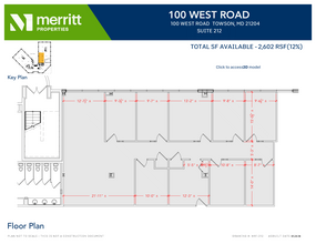 100 West Rd, Towson, MD à louer Plan d’étage– Image 1 sur 1