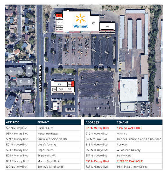 535-685 N Murray Blvd, Colorado Springs, CO à louer - Plan de site – Image 2 sur 4