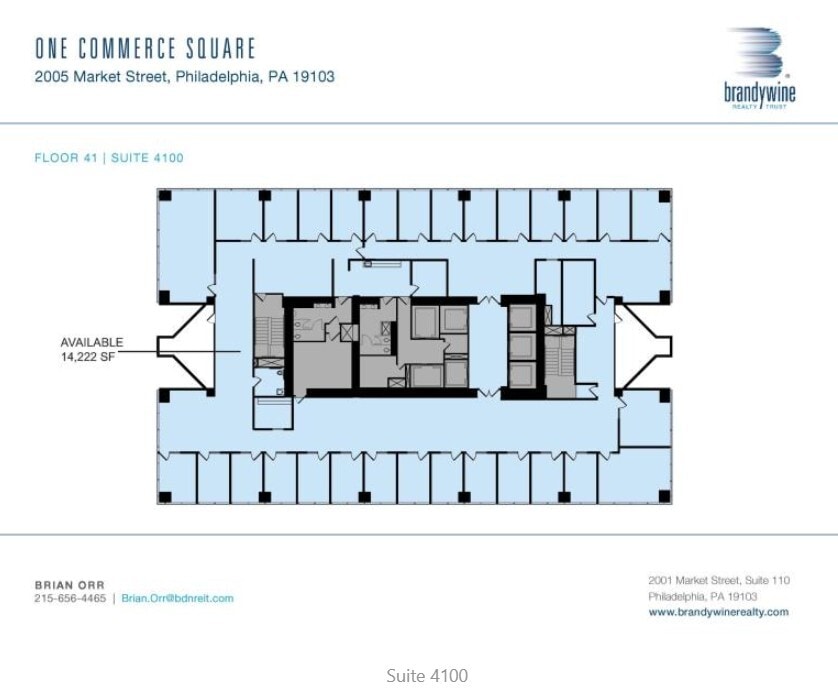2001 Market St, Philadelphia, PA à louer Plan d’étage– Image 1 sur 1