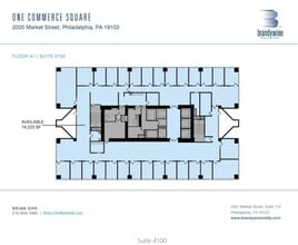 2001 Market St, Philadelphia, PA à louer Plan d’étage– Image 1 sur 1