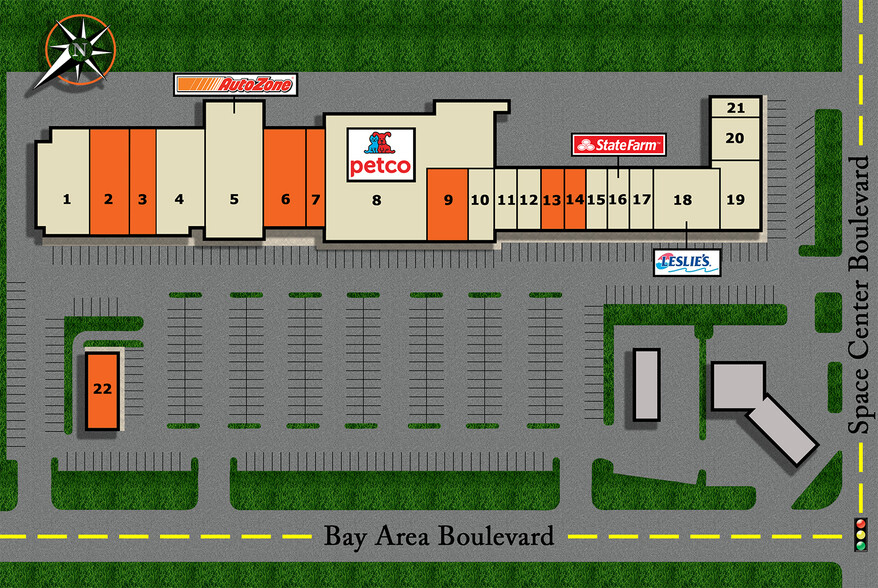 2402-2416 Bay Area Blvd, Houston, TX à louer - Plan de site – Image 2 sur 2
