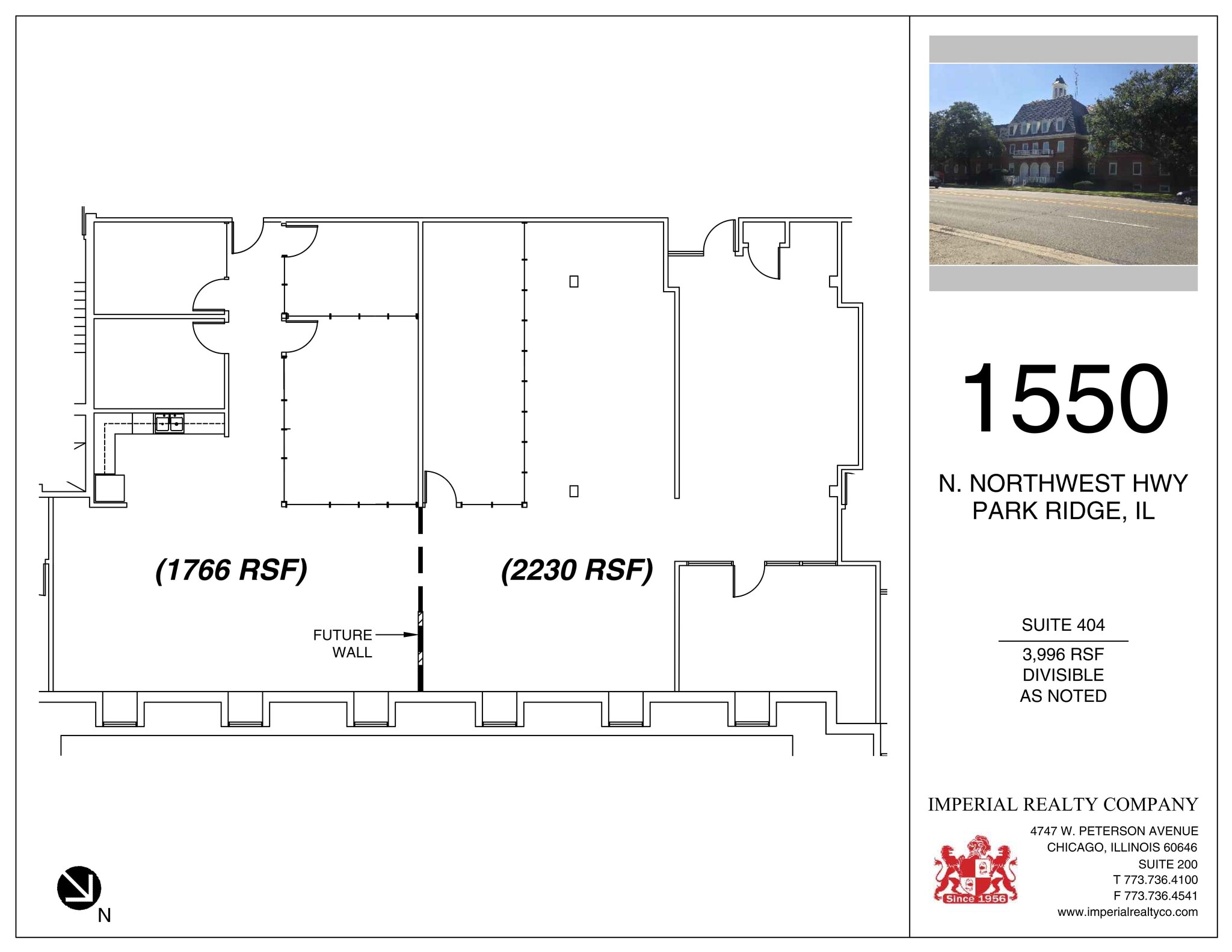 1550 N Northwest Hwy, Park Ridge, IL à louer Plan de site– Image 1 sur 1