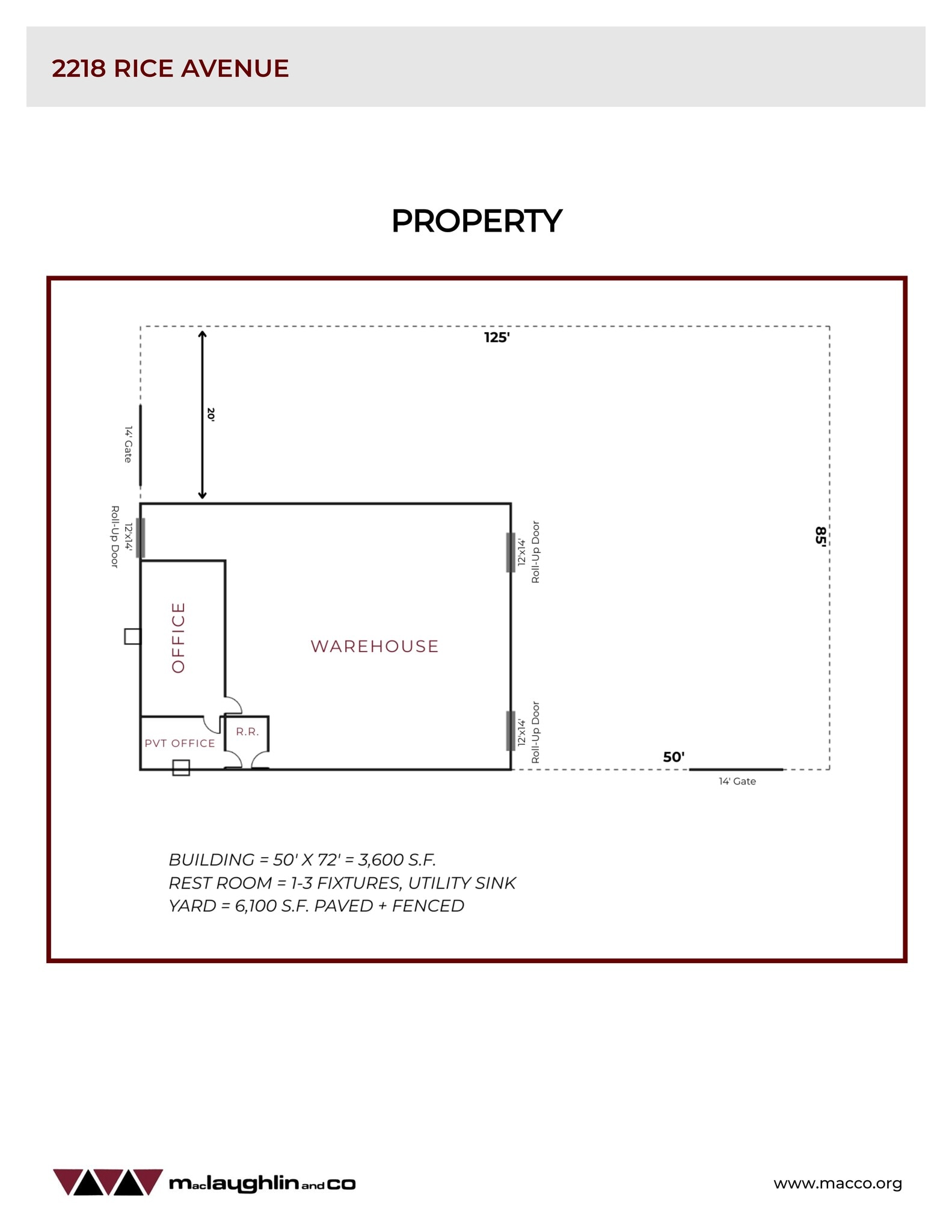 2218 Rice Ave, West Sacramento, CA à louer Plan de site– Image 1 sur 1
