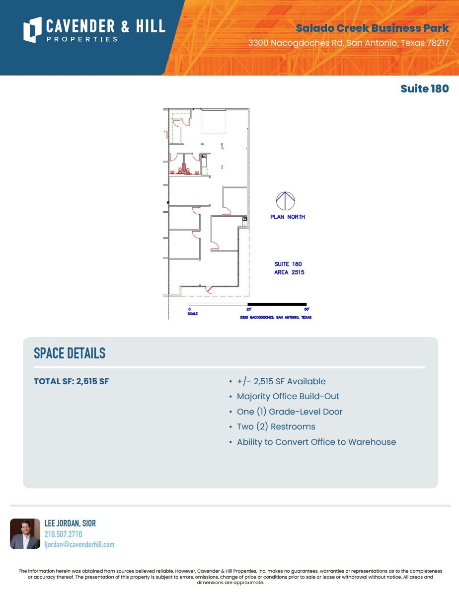 3300 Nacogdoches Rd, San Antonio, TX à louer Plan d’étage– Image 1 sur 1
