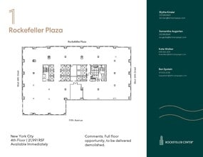 1 Rockefeller Plaza, New York, NY à louer Plan d’étage– Image 1 sur 1
