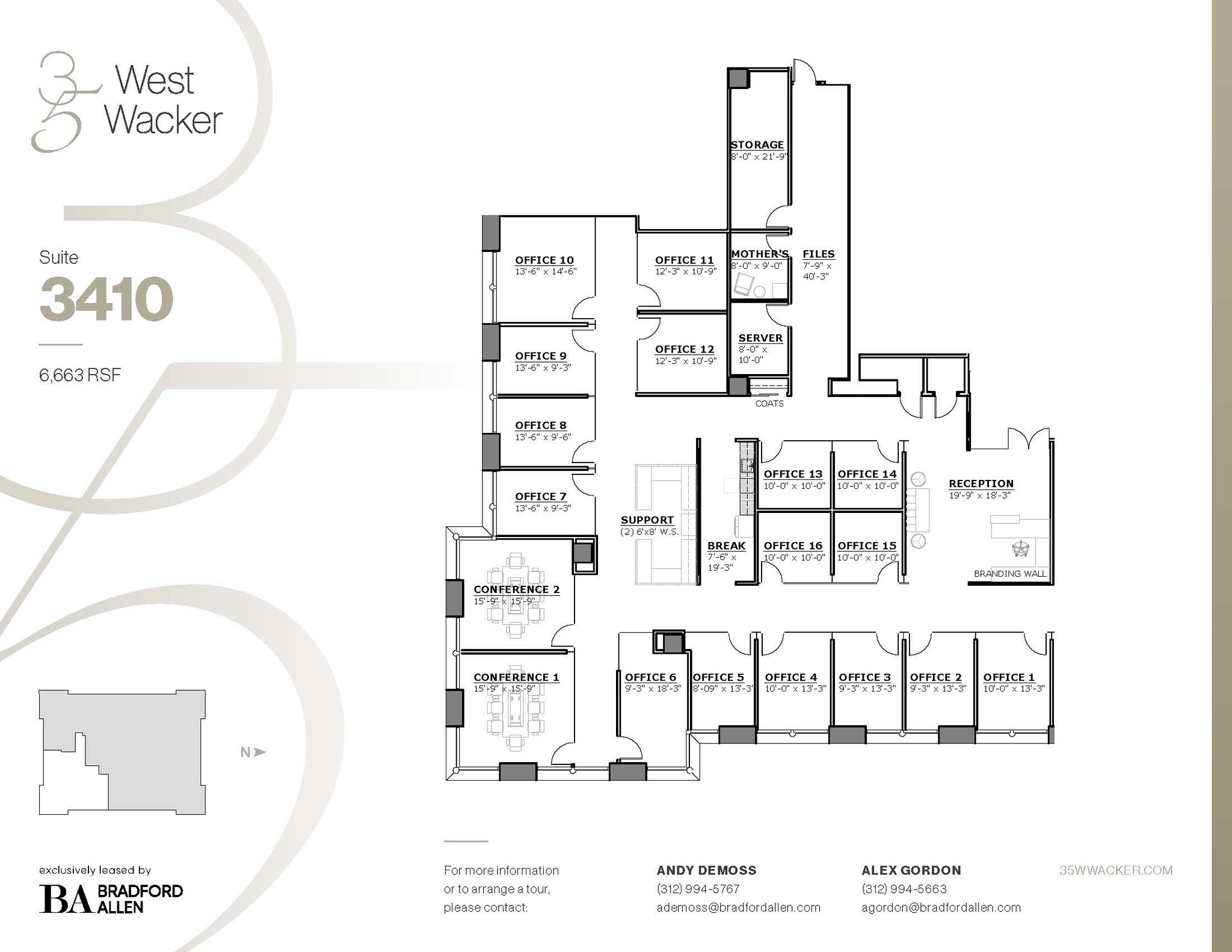 35 W Wacker Dr, Chicago, IL à louer Plan d’étage– Image 1 sur 3