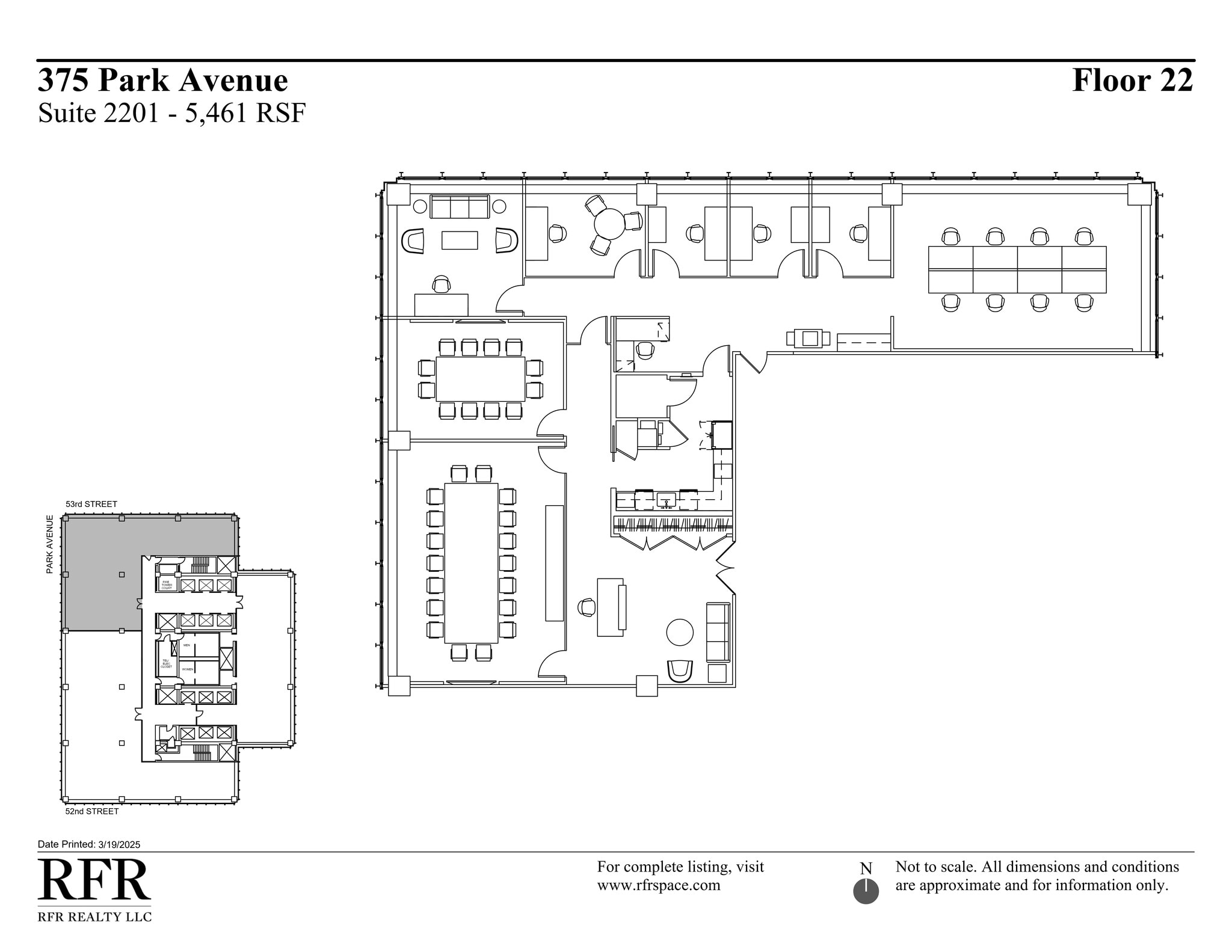 375 Park Ave, New York, NY à louer Plan de site– Image 1 sur 2