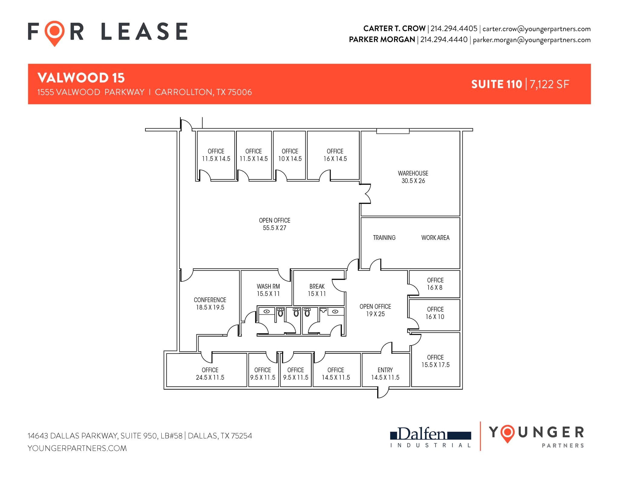 1555 Valwood Pky, Carrollton, TX à louer Plan d’étage– Image 1 sur 1