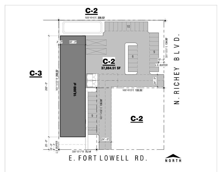 3535 E Fort Lowell Rd, Tucson, AZ à louer - Plan de site – Image 3 sur 3