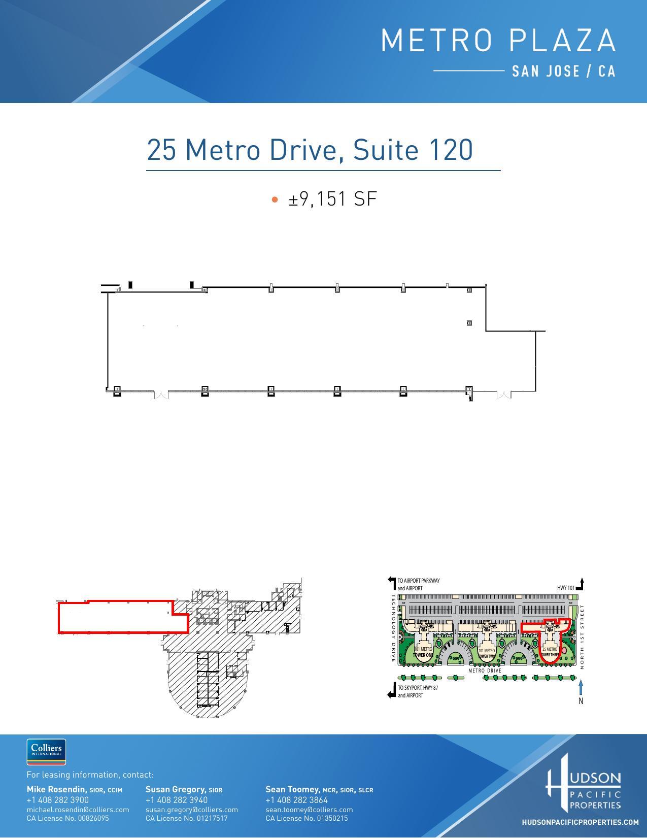 25 Metro Dr, San Jose, CA à louer Plan d’étage– Image 1 sur 1