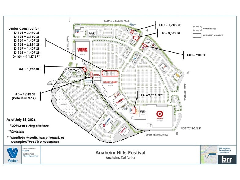 8020-8100 E Santa Ana Canyon Rd, Anaheim Hills, CA à louer - Plan de site – Image 2 sur 10