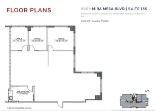 9909 Mira Mesa Blvd, San Diego, CA à louer Plan d’étage– Image 1 sur 1