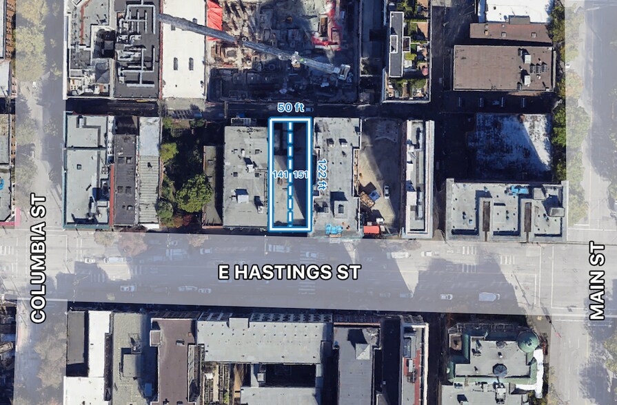 141-151 E Hastings St, Vancouver, BC à vendre - Aérien – Image 2 sur 3