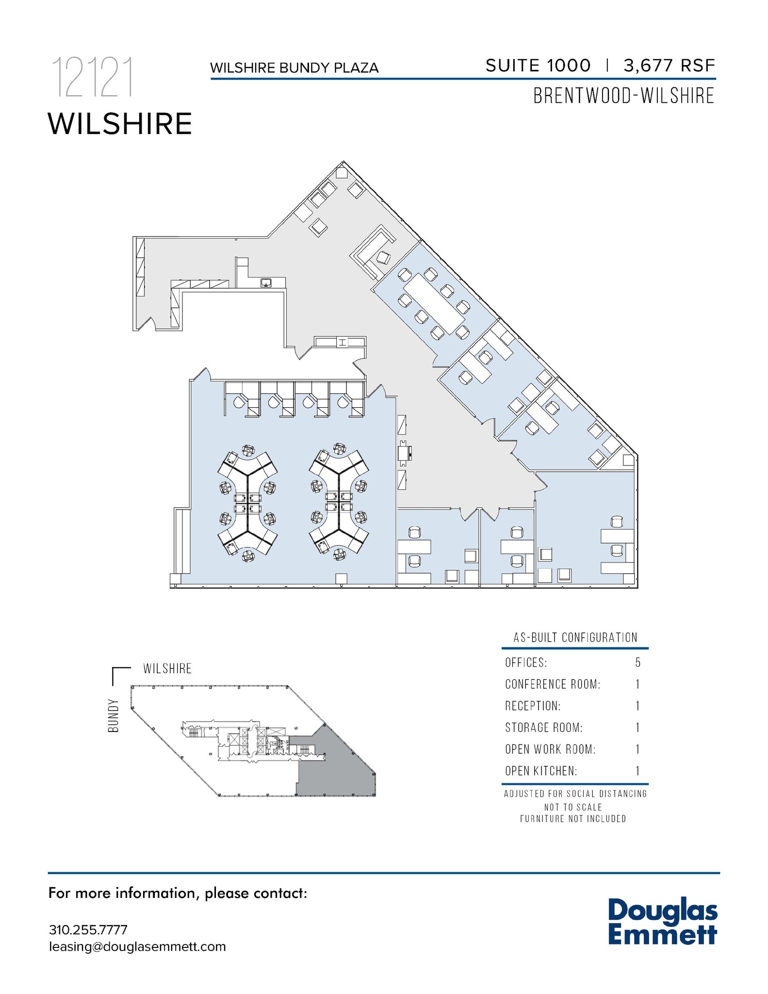 12121 Wilshire Blvd, Los Angeles, CA à louer Plan d’étage– Image 1 sur 1