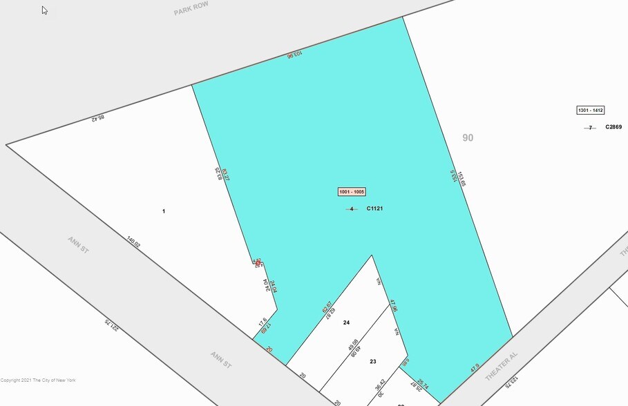 15 Park Row, New York, NY à louer - Plan cadastral – Image 2 sur 4