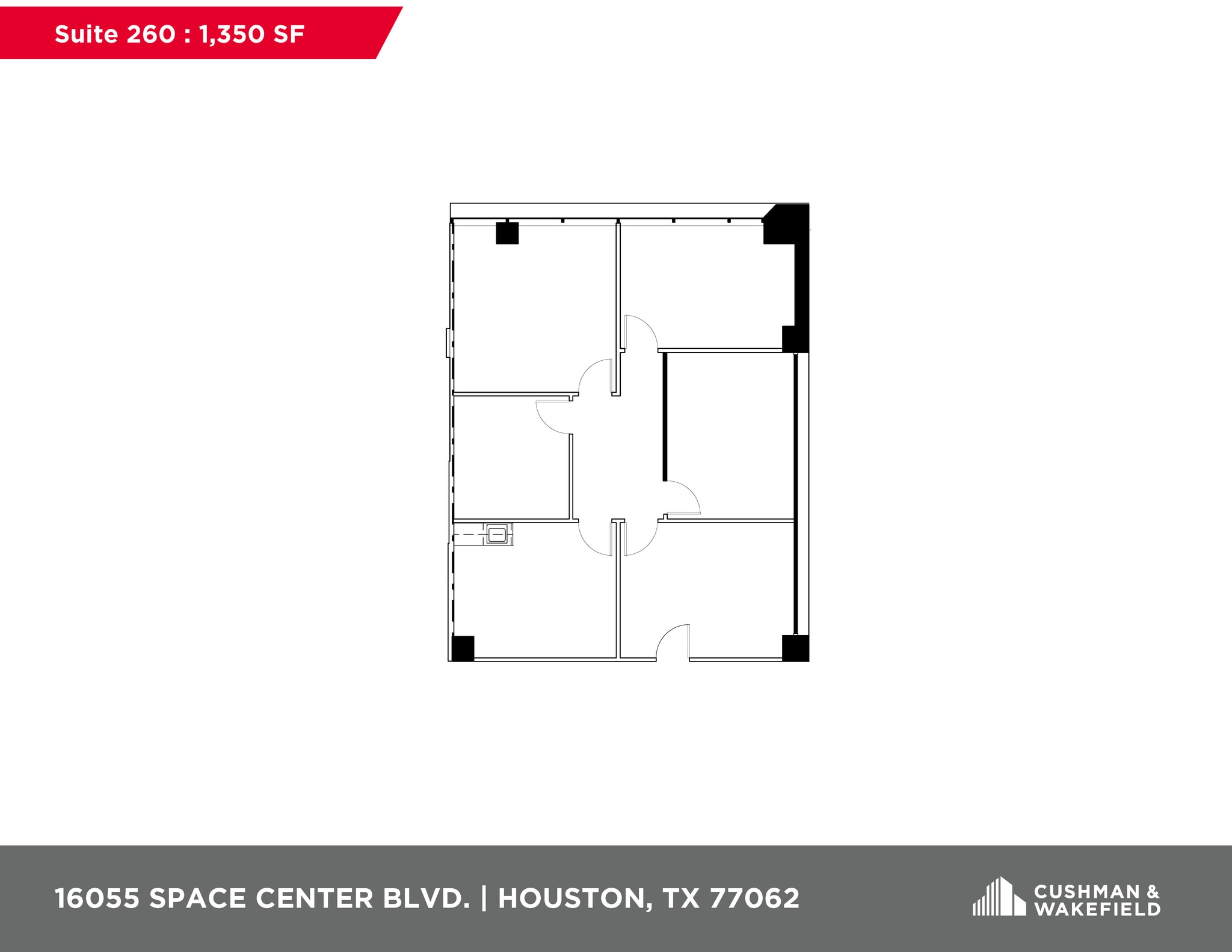 16055 Space Center Blvd, Houston, TX à louer Plan d’étage– Image 1 sur 1