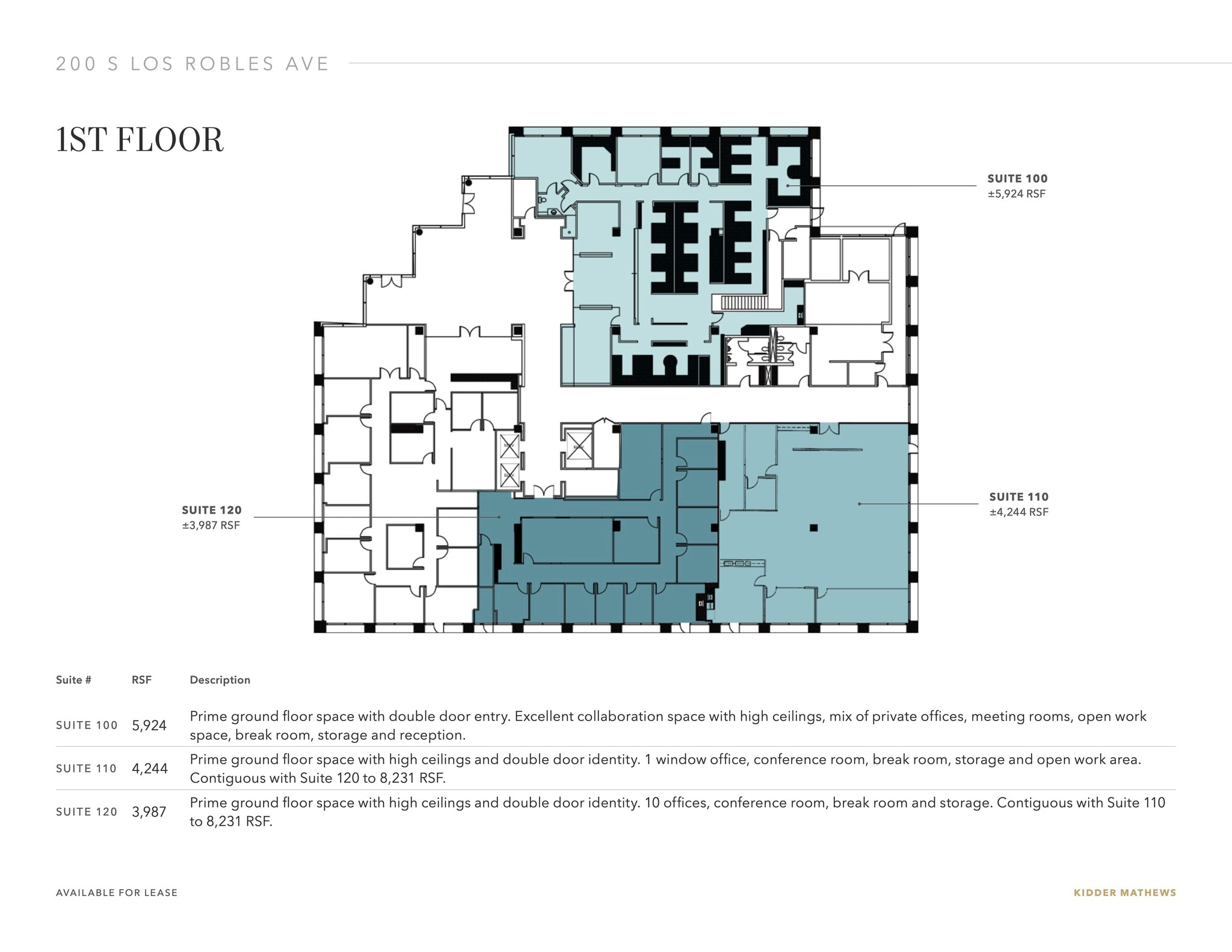 200 S Los Robles Ave, Pasadena, CA à louer Plan d’étage– Image 1 sur 1