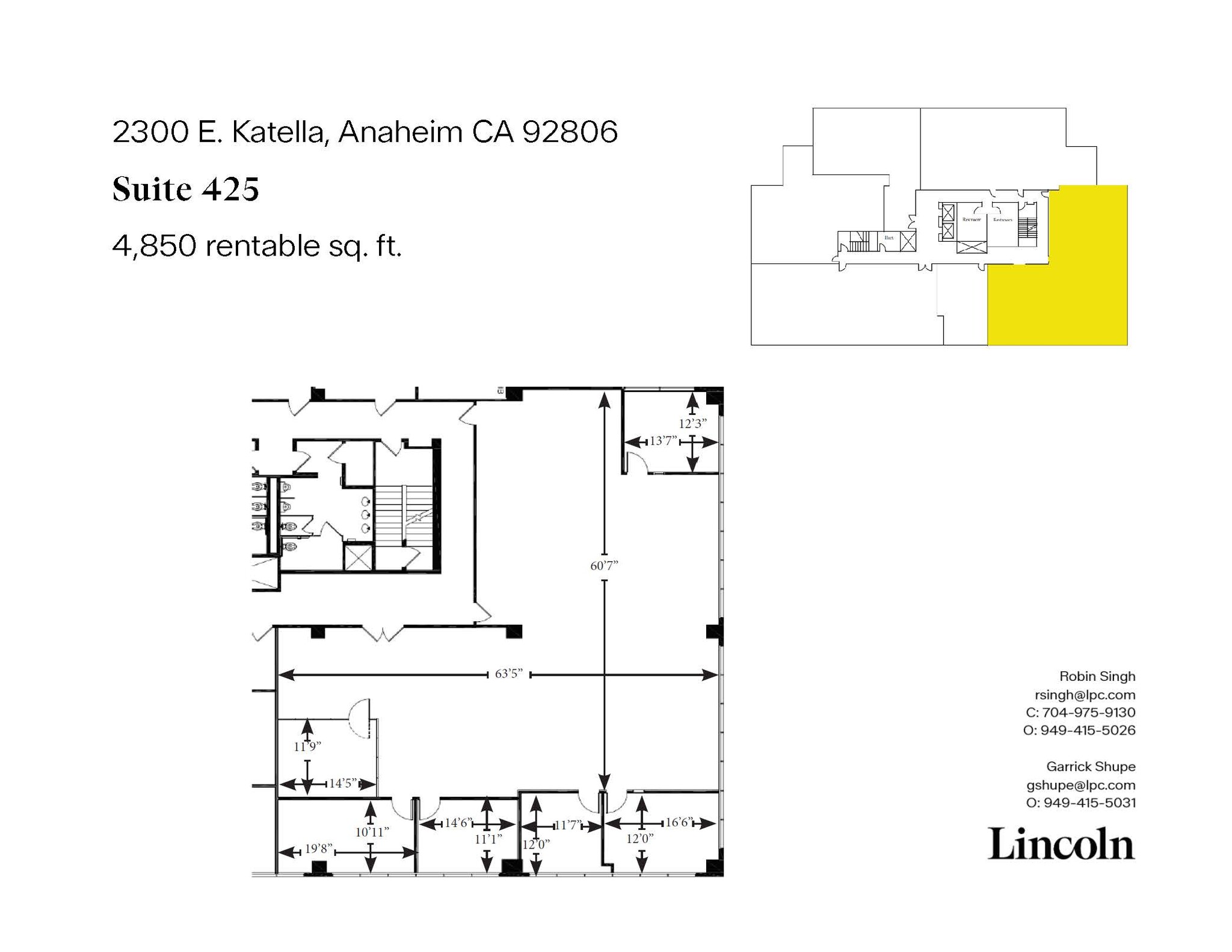 2300 E Katella Ave, Anaheim, CA à louer Plan d’étage– Image 1 sur 10