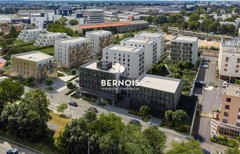 Nantes - Vue aérienne vue de carte