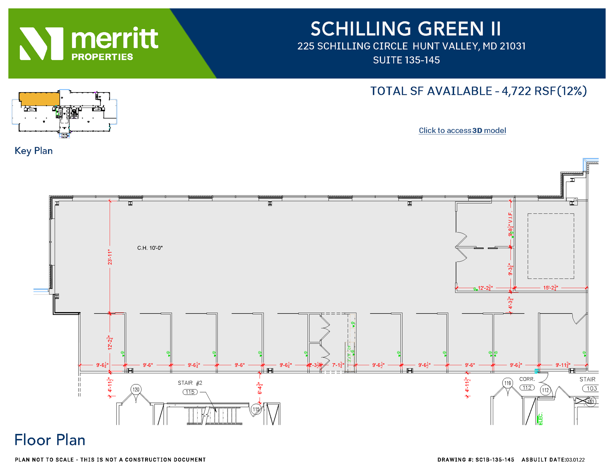 215 Schilling Cir, Hunt Valley, MD à louer Plan d’étage– Image 1 sur 1
