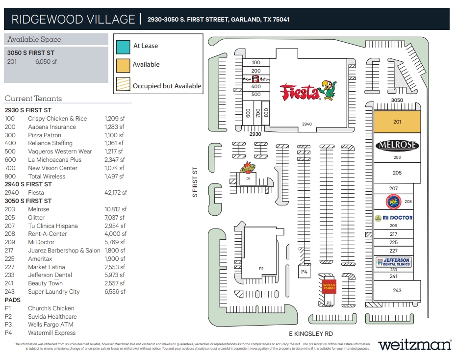 2930-3050 S 1st St, Garland, TX à louer Plan de site– Image 1 sur 1
