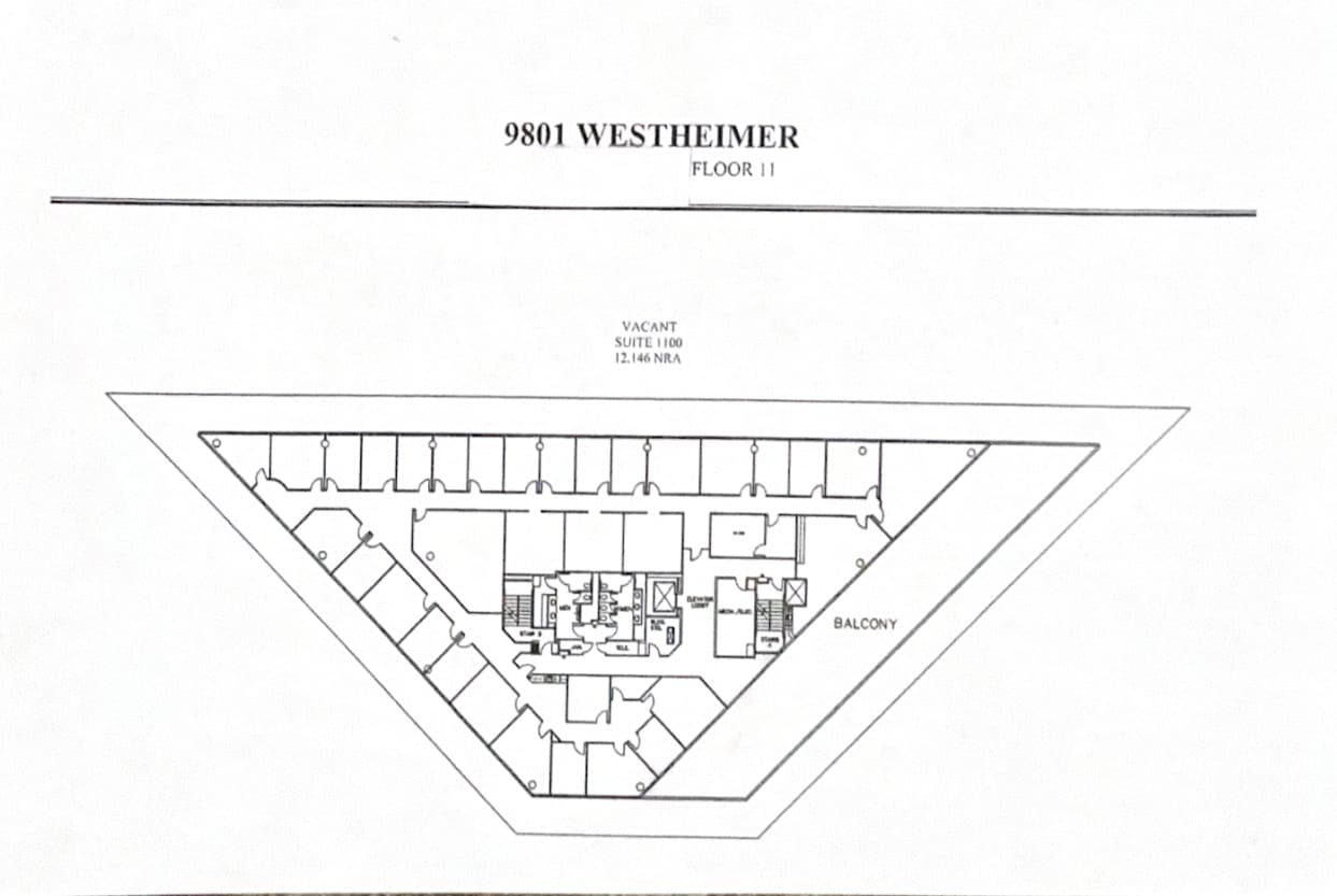 9801 Westheimer Rd, Houston, TX à louer Plan d’étage– Image 1 sur 1