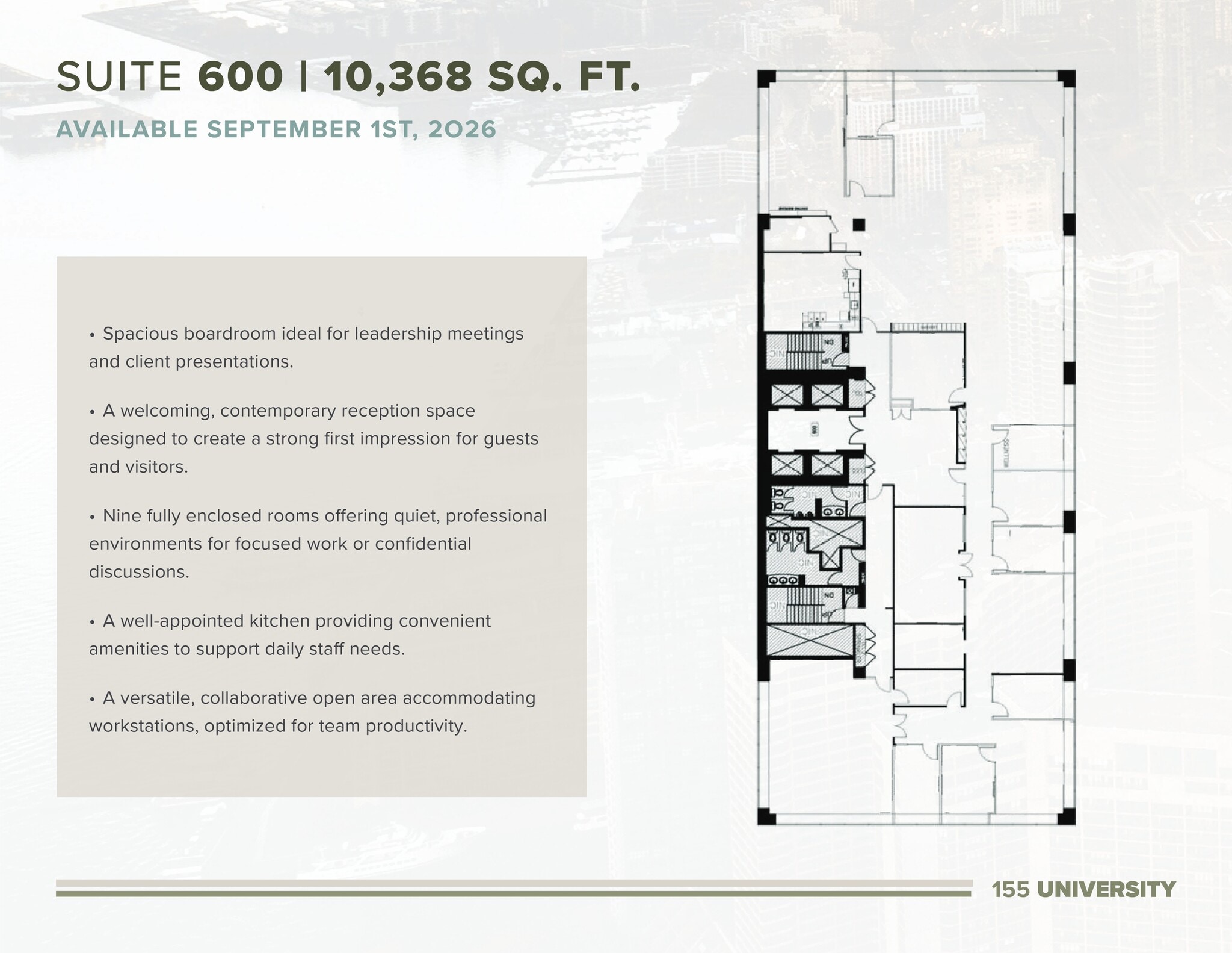 155 University Ave, Toronto, ON à louer Plan de site– Image 1 sur 1