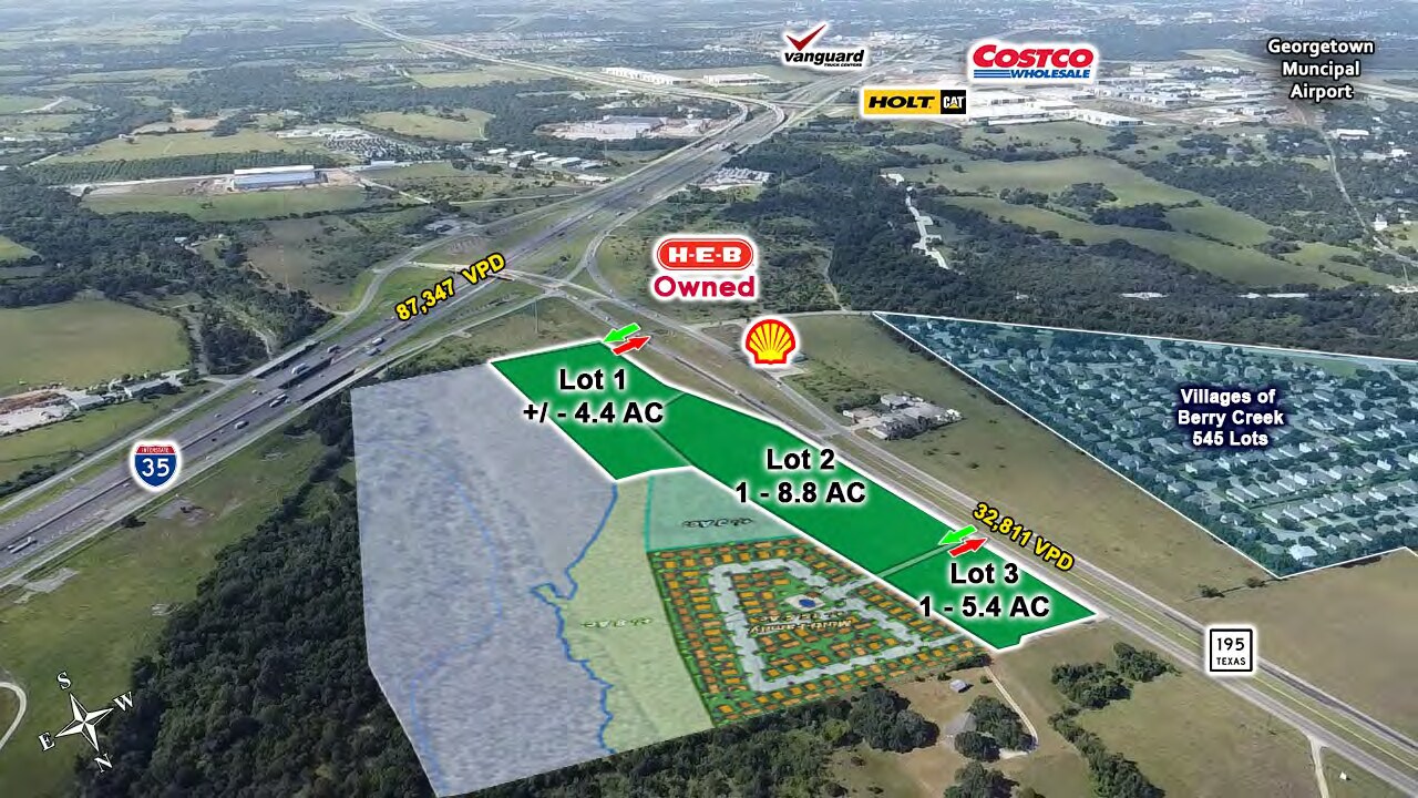 Intersection of I-35, 195, and 130, Georgetown, TX à vendre Photo principale– Image 1 sur 5