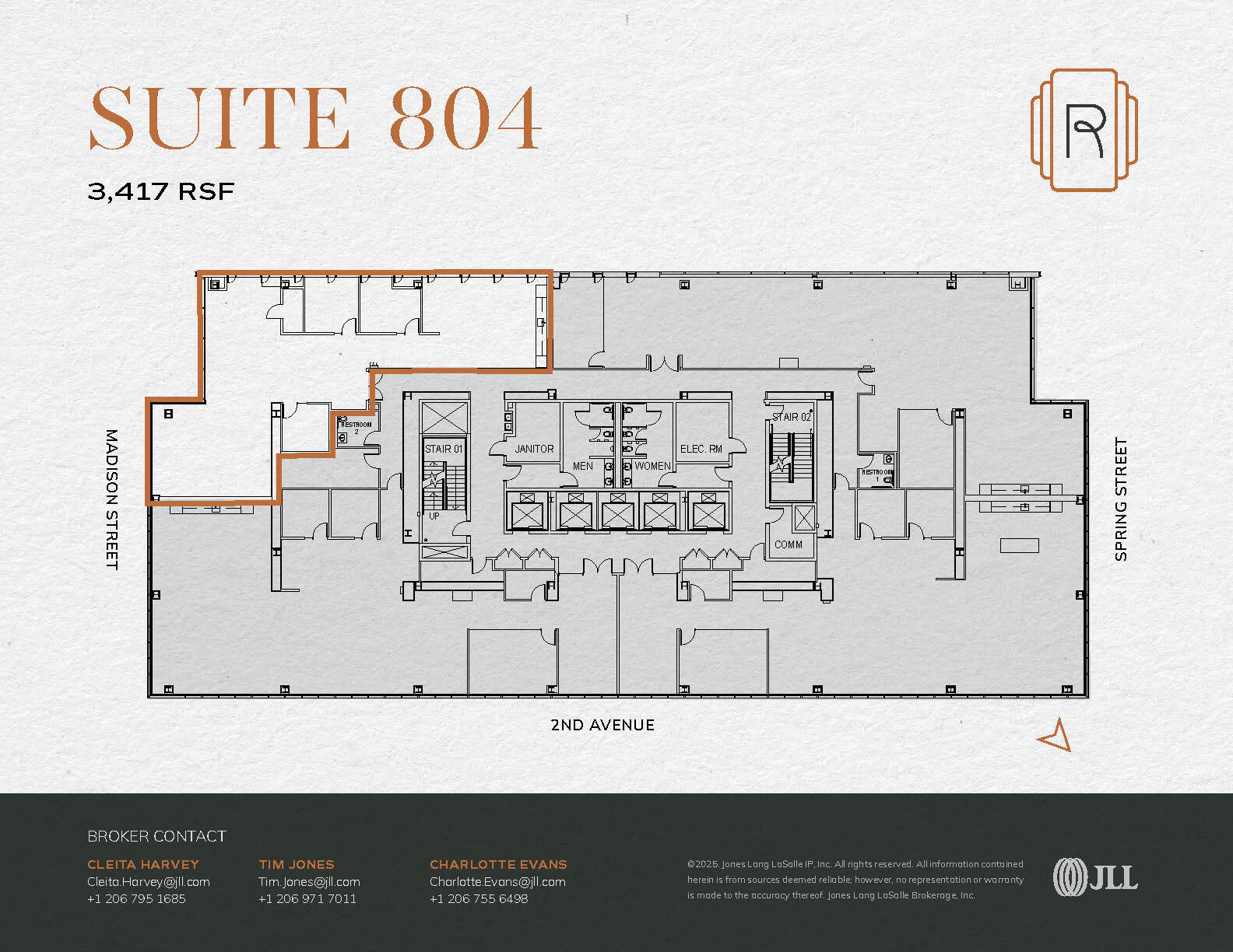 1015 2nd Ave, Seattle, WA à louer Plan d’étage– Image 1 sur 1