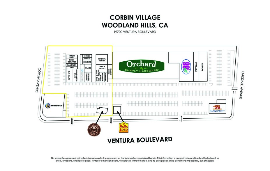 19730 Ventura Blvd, Woodland Hills, CA à louer - Plan de site – Image 2 sur 2