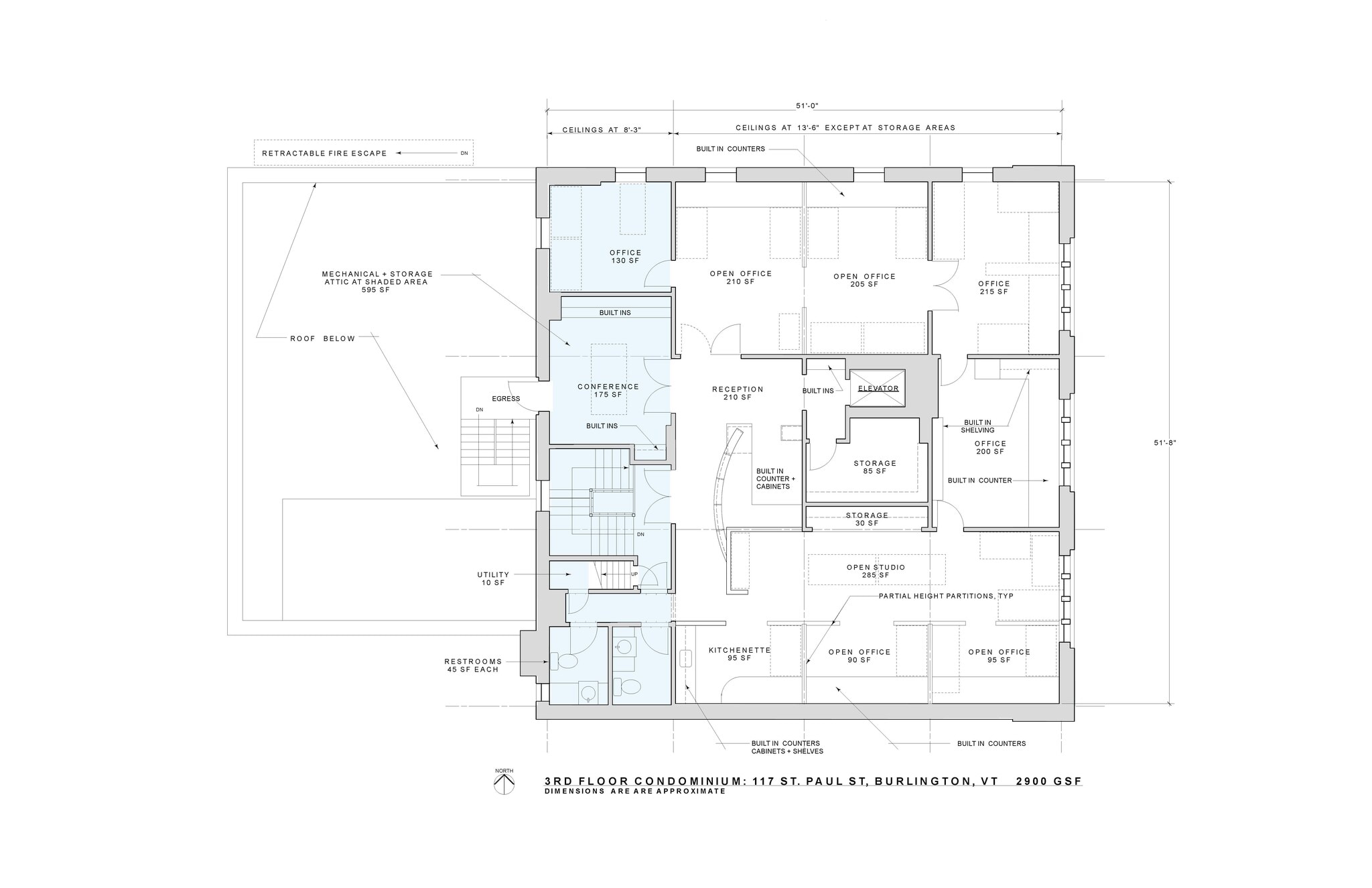117 Saint Paul St, Burlington, VT à louer Plan d’étage– Image 1 sur 13
